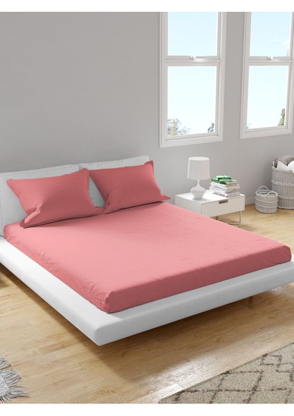 Premium %100 Pamuk Akfil Lastikli Çarşaf Takımı Tek/çift/battal (90/100/120/160/180) Flat Colors M-Z