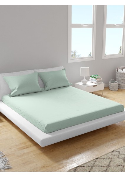 Premium %100 Pamuk Akfil Lastikli Çarşaf Takımı Tek/çift/battal (90/100/120/160/180) Flat Colors M-Z