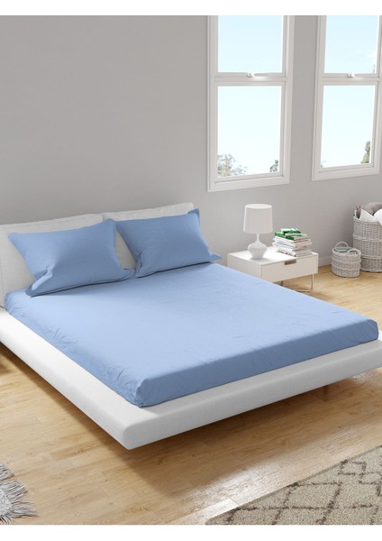 Premium %100 Pamuk Akfil Lastikli Çarşaf Takımı Tek/çift/battal (90/100/120/160/180) Flat Colors H-M