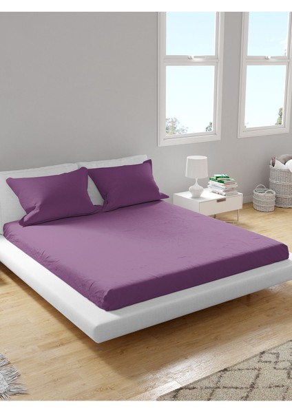 Premium %100 Pamuk Akfil Lastikli Çarşaf Takımı Tek/çift/battal (90/100/120/160/180) Flat Colors M-Z