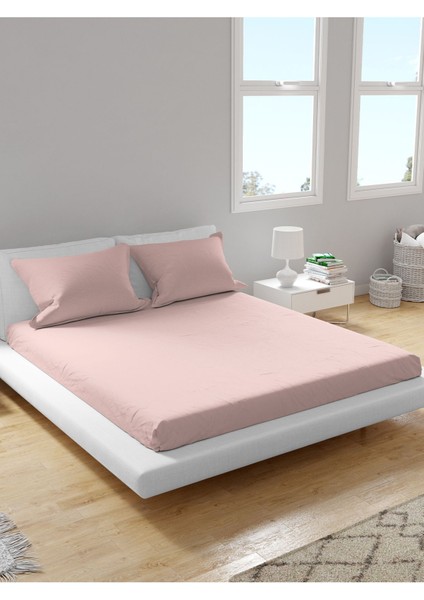 Premium %100 Pamuk Akfil Lastikli Çarşaf Takımı Tek/çift/battal (90/100/120/160/180) Flat Colors M-Z