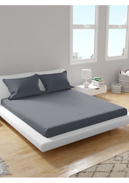 Premium %100 Pamuk Akfil Lastikli Çarşaf Takımı Tek/çift/battal (90/100/120/160/180) Flat Colors A-G