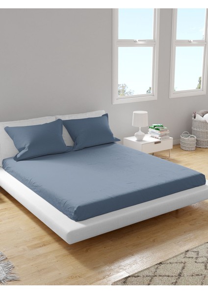 Premium %100 Pamuk Akfil Lastikli Çarşaf Takımı Tek/çift/battal (90/100/120/160/180) Flat Colors H-M