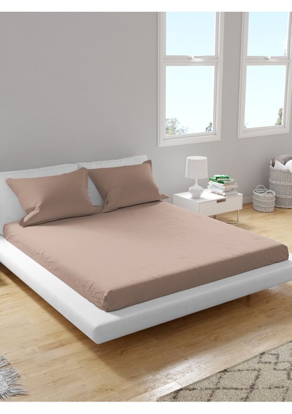 Premium %100 Pamuk Akfil Lastikli Çarşaf Takımı Tek/çift/battal (90/100/120/160/180) Flat Colors A-G