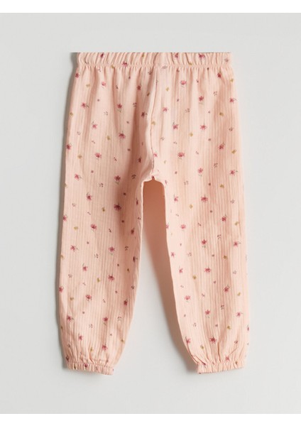 Yeni Sezon Beli Lastikli Cicekli Kiz Cocuk Pijama Alt - S5KJ24Z1 modelleri