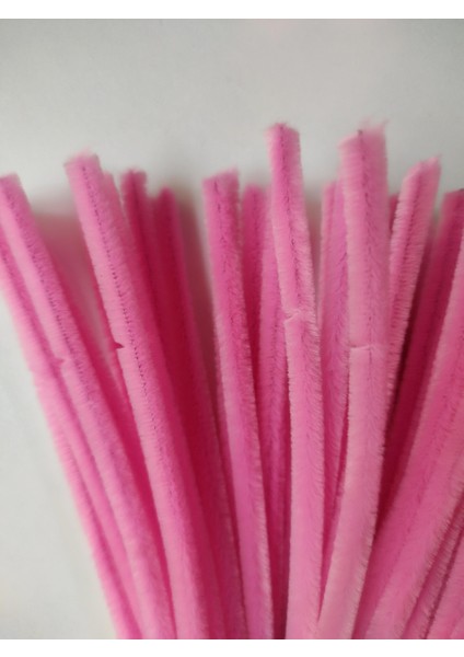 50 Adet Barbie Pembe Şönil, Eğitici Şönil Seti, Yoğun Tüylü Tel, 30 cm fiyatları