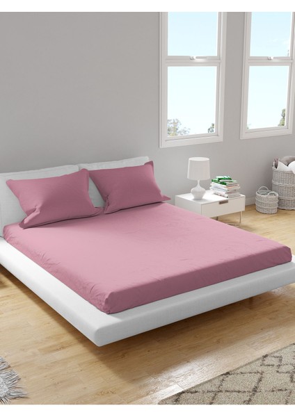 Premium %100 Pamuk Akfil Lastikli Çarşaf Takımı Tek/çift/battal (90/100/120/160/180) Flat Colors A-G