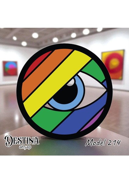 Mandala Boyama Seti - Ahşap Boyama-Model 214 - 23CM*23CM
