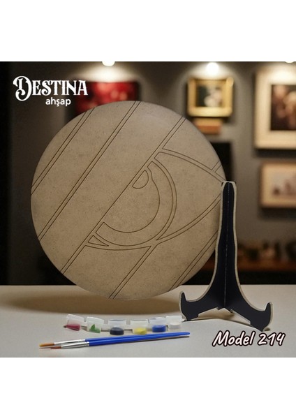 Mandala Boyama Seti - Ahşap Boyama-Model 214 - 23CM*23CM fiyatları
