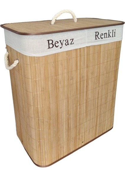 Bambu Kirli Çamaşır Sepeti Dikdörtgen -Katlanabilir Bambu Kirli Çamaşır Sepeti fırsatları
