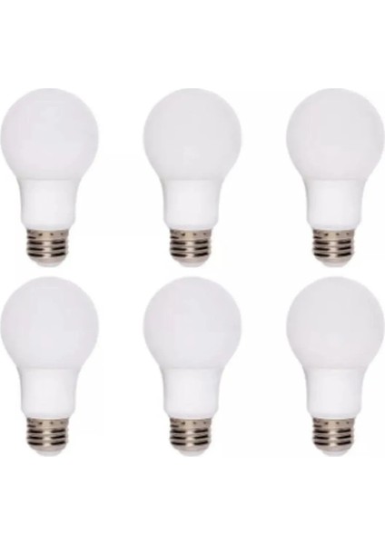 LED Ampul Beyaz Renk 9 Watt Tasarruflu 6lı Paket