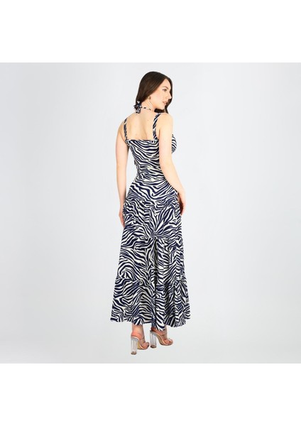 Zebra Desenli Bol Dökümlü Etek - Crop İkili Şık Takım modelleri