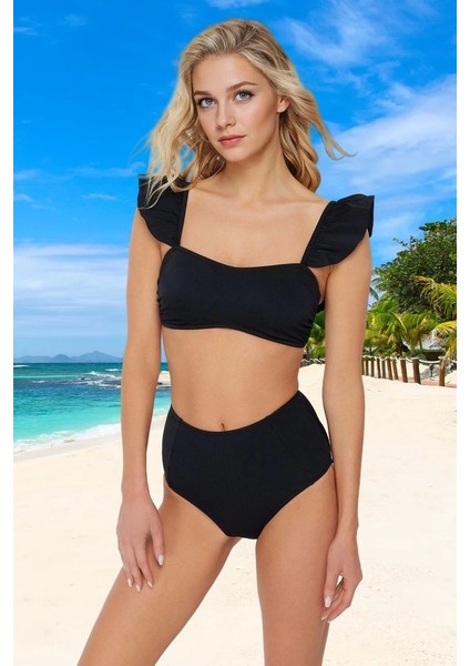 Fırfırlı Bikini Takımı Yüksek Konfor Ergonomik Kesim Hızlı Kuruyan Premium Kalite