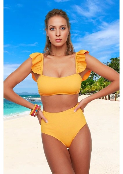 Fırfırlı Bikini Takımı Yüksek Konfor Ergonomik Kesim Hızlı Kuruyan Premium Kalite modelleri