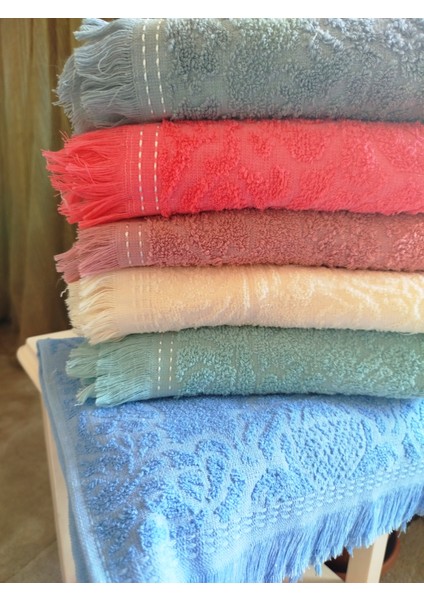 Jakarlı Saçaklı 12'lı 30X50 Mutfak Havlu Seti