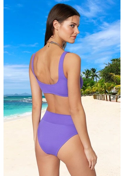 Desenli Bikini Takımı Özel Tasarım Ergonomik Kesim Hızlı Kuruyan Şık Detaylı Su Sporları Için modelleri