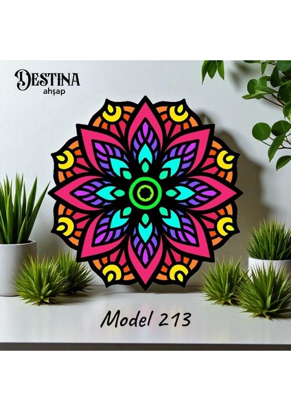Mandala Boyama Seti Ahşap Boyama Model 213