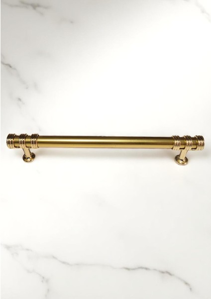 Nesli Alüminyum Metal Lüks Modern Mobilya Çekmece Mutfak Dolabı Kulpu Altın 192MM (5 Adet) modelleri