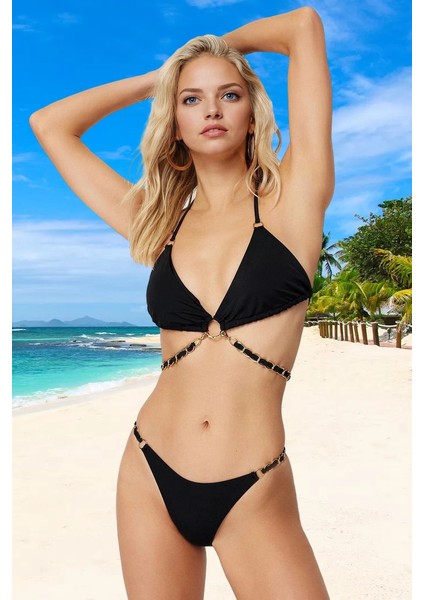 Üçgen Bikini Takımı Su Sporları Için Hızlı Kuruyan Plaj ve Havuz Yüksek Konfor