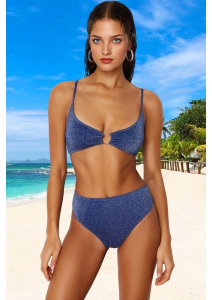 Simli Bikini Takımı Hızlı Kuruyan Özel Tasarım Esnek Kumaş Plaj ve Havuz Için fiyatları