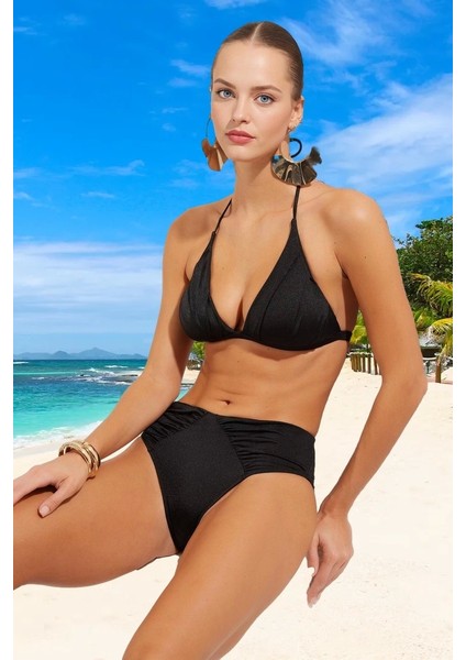 Drape Üçgen Bikini Takımı Özel Tasarım Premium Kalite Esnek Kumaş Ergonomik Kesim