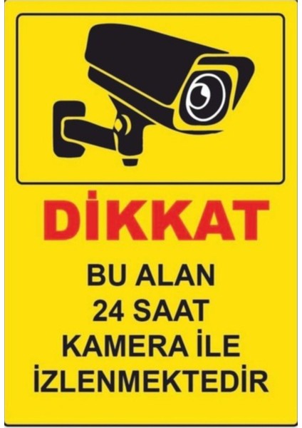 Express Dikkat 7/24 Kamera ile Izlenmektedir. Suya Dayanıklı Folyo 21X30 cm