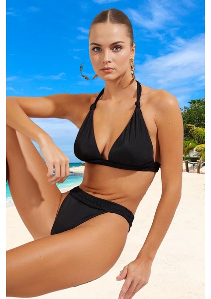 Üçgen Bikini Takımı Yüksek Konfor Şık Detaylı Plaj ve Havuz Için Hızlı Kuruyan