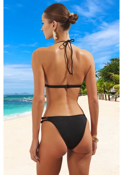 Üçgen Bikini Takımı Su Sporları Için Plaj ve Havuz Hızlı Kuruyan Esnek Kumaş modelleri