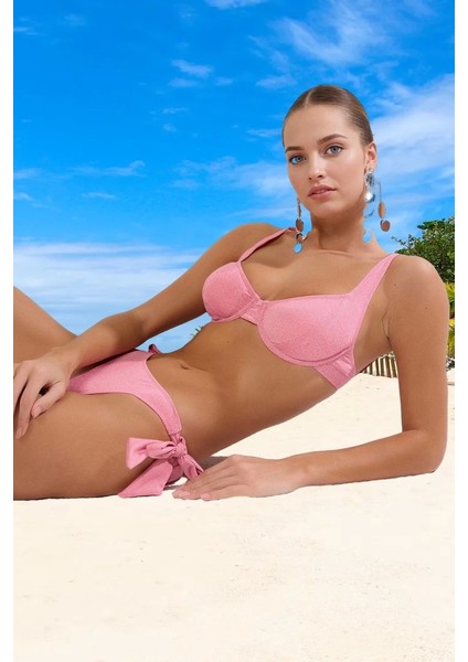 Bağlamalı Simli Bikini Takımı Ergonomik Kesim Şık Detaylı Premium Kalite fiyatları