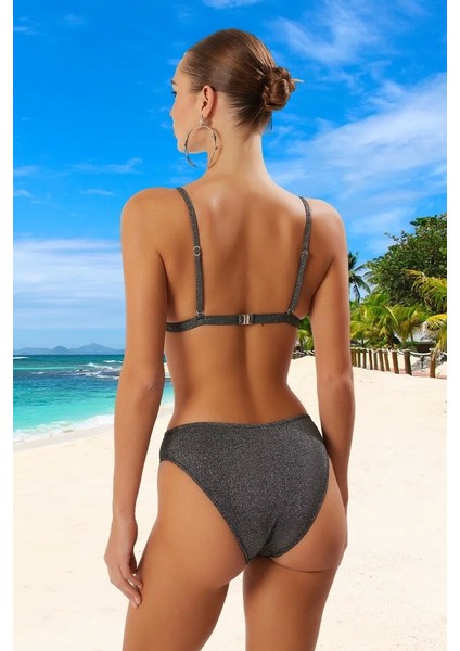Simli Bikini Takımı Su Sporları Için Esnek Kumaş Yaz Koleksiyonu Klora Dayanıklı modelleri