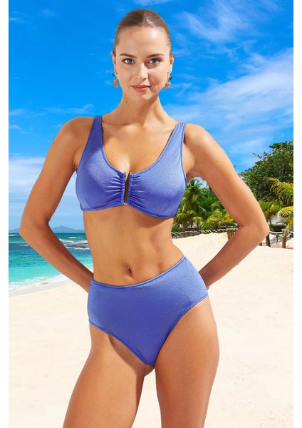 Parlak Bikini Takımı Yaz Koleksiyonu Ergonomik Kesim Esnek Kumaş Su Sporları Için fiyatları