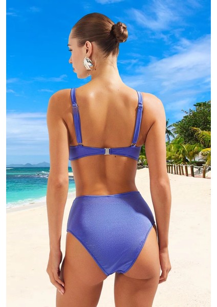 Parlak Bikini Takımı Yaz Koleksiyonu Ergonomik Kesim Esnek Kumaş Su Sporları Için modelleri