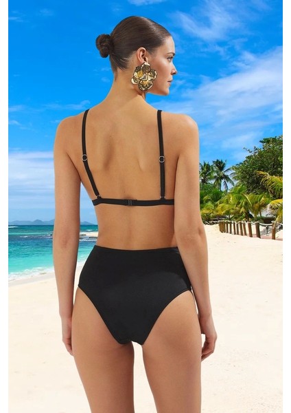 Desenli Üçgen Bikini Takımı Hızlı Kuruyan Özel Tasarım Plaj ve Havuz Için modelleri