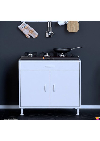 DOQU (XL) Set Ocak Altı Dolap 65x88x56 cm Çekmeceli, Kapaklı ve 1 Gözlü Tüp Bölmelidir modelleri