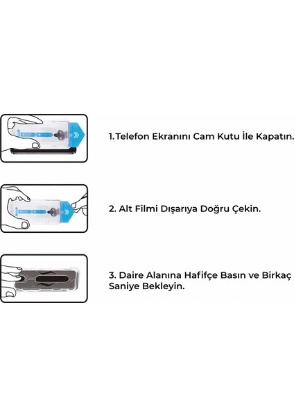 Magic Glass Box iPhone 15 Anti Static Uygulama Aparatlı Şeffaf Cam Ekran Koruyucu fiyatları