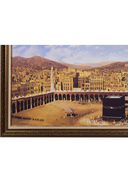 Bedesten Pazar-Kanvas Üzeri Dijital Baskı Tablo 154X73 cm ’Kabe-i Muazzama Avlusu’’ modelleri