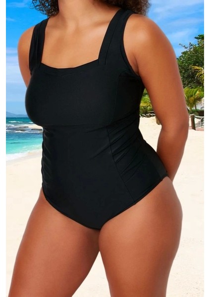 Konforlu Rahat Kesim Büyük Beden Mayo Geniş Battal Boy Plus Size