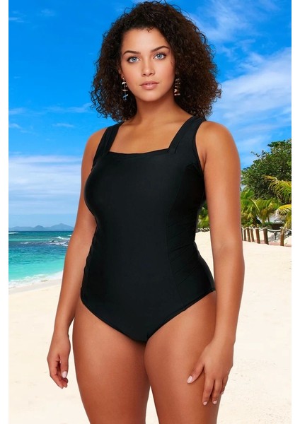 Konforlu Rahat Kesim Büyük Beden Mayo Geniş Battal Boy Plus Size