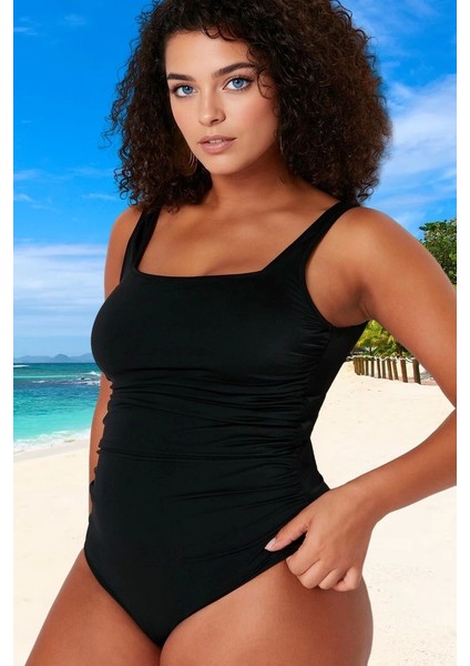 Konforlu Büzgülü Rahat Kesim Büyük Beden Mayo Özgüvenli Stil Hızlı Kuruyan Geniş fiyatları