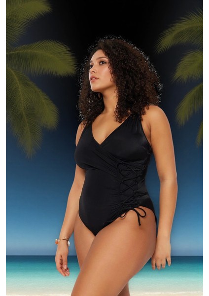 Konforlu Rahat Kesim Büyük Beden Mayo Plus Size Su Sporları Için Plaj ve Havuz fiyatları