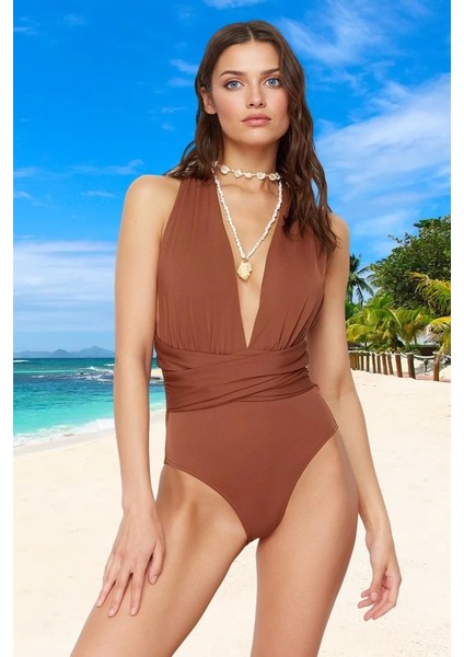 Drape Desenli Mayo Deniz Kıyafeti Özel Tasarım Su Sporu Plaj ve Havuz Için fiyatları