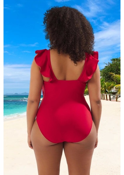 Konforlu Fırfırlı Rahat Kesim Büyük Beden Mayo Hızlı Kuruyan Yaz Koleksiyonu modelleri