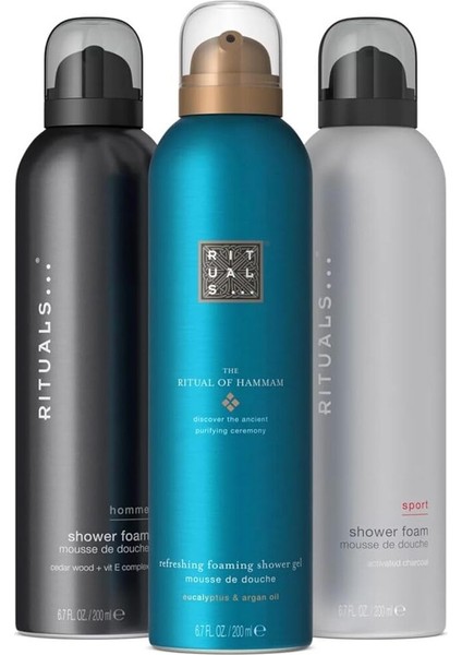 Discovery Value Pack 3'lü Duş Köpüğü Seti 600G, The Ritual Of Hammam, Sport ve Homme