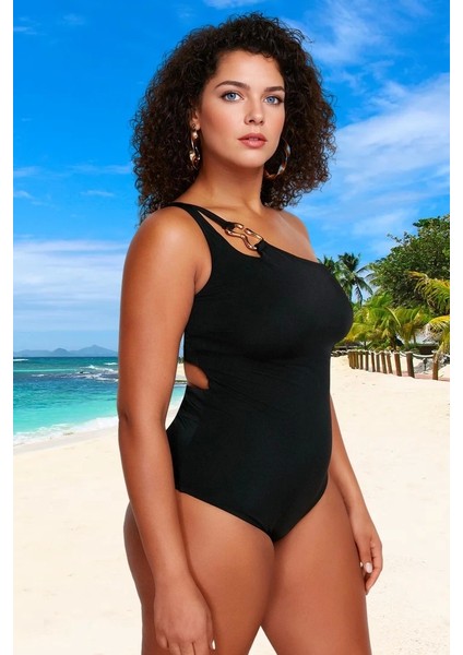 Konforlu Tek Omuz Rahat Kesim Büyük Beden Mayo Her Bedende Şıklık Geniş