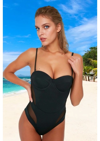 Mayo Esnek Kumaş Plaj ve Havuz Için Su Sporu Kıyafeti Klora Dayanıklı Hızlı Kuruyan