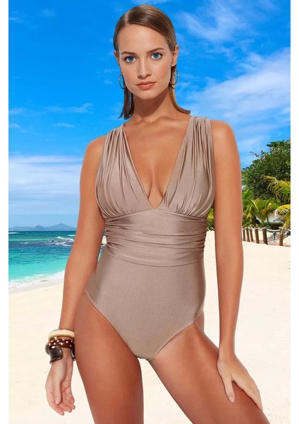 Drape Desenli Mayo Premium Kalite Su Sporu Kıyafeti Ergonomik Kesim Yaz Koleksiyonu