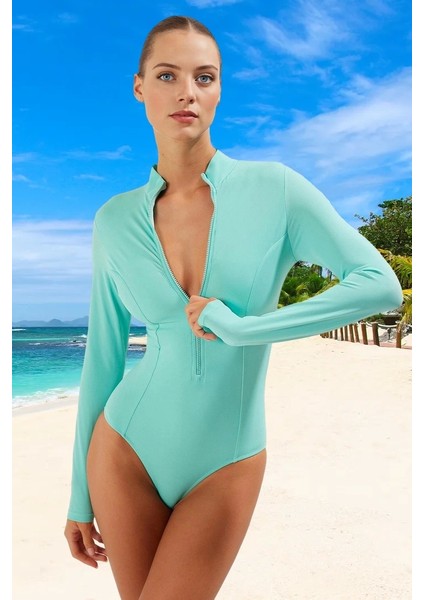 Desenli Mayo Su Sporu Kıyafeti Yaz Koleksiyonu Ergonomik Kesim Banyo Swimsuit