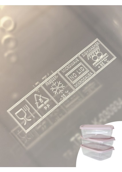 Saklama Kabı 3'lü Lila Kapaklı- 3 x 1,2 Lt - 5 Pp - Yüksek Kalite Plastik Kap - Kapaklı Saklama Kabı fiyatları