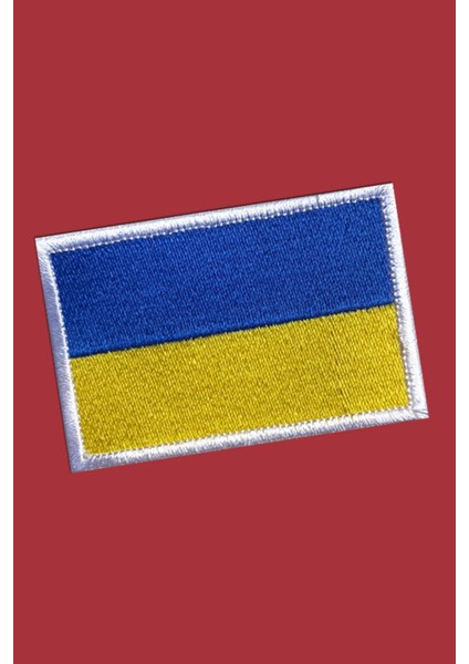 Ukrayna Bayrağı | Nakış Işlemeli Cırtlı Patch – Velcro Kol Arması