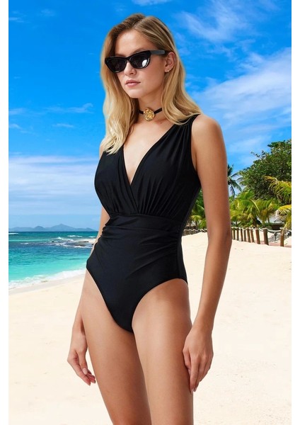 Drape Desenli Mayo Plaj Mayosu Esnek Kumaş Klora Dayanıklı Premium Kalite fiyatları